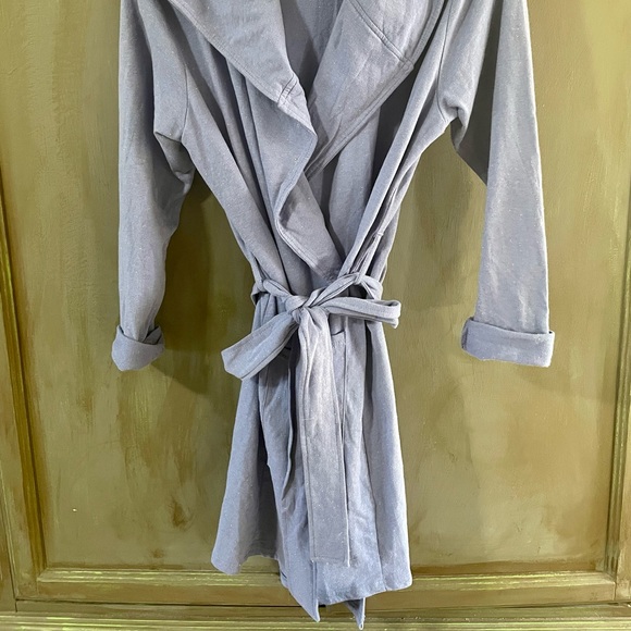 Make & Model Nordstrom Purple cotton Confetti dot robe with belt - Picture 2 of 12